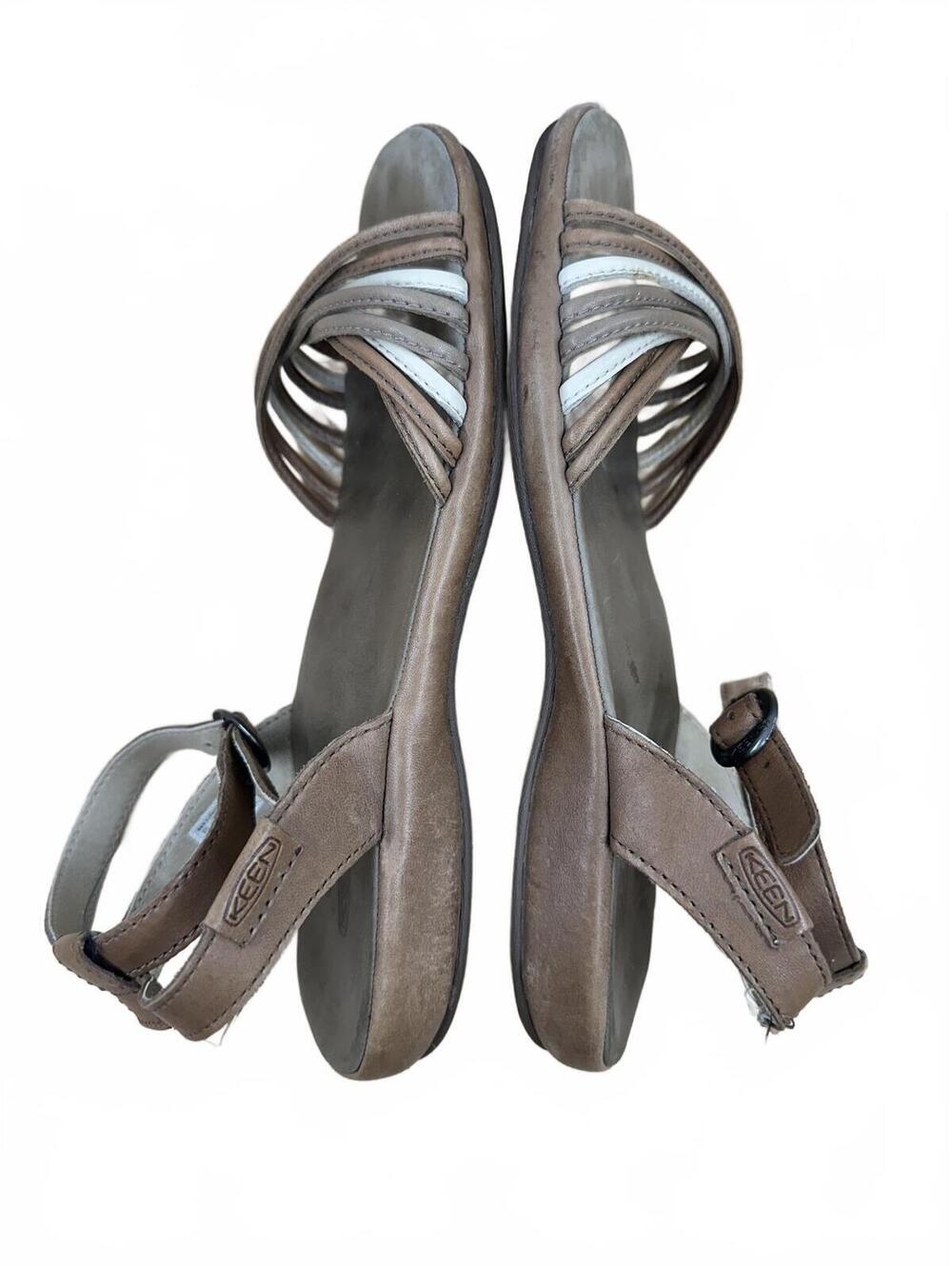 Keen Brown Strappy Leather Comfort Sandals - Picture 5 of 7
